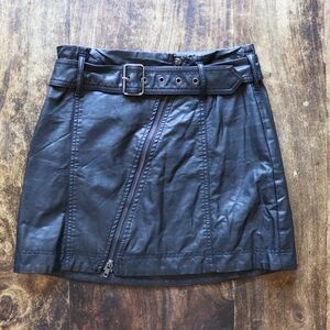 Free People leather mini skirt size S